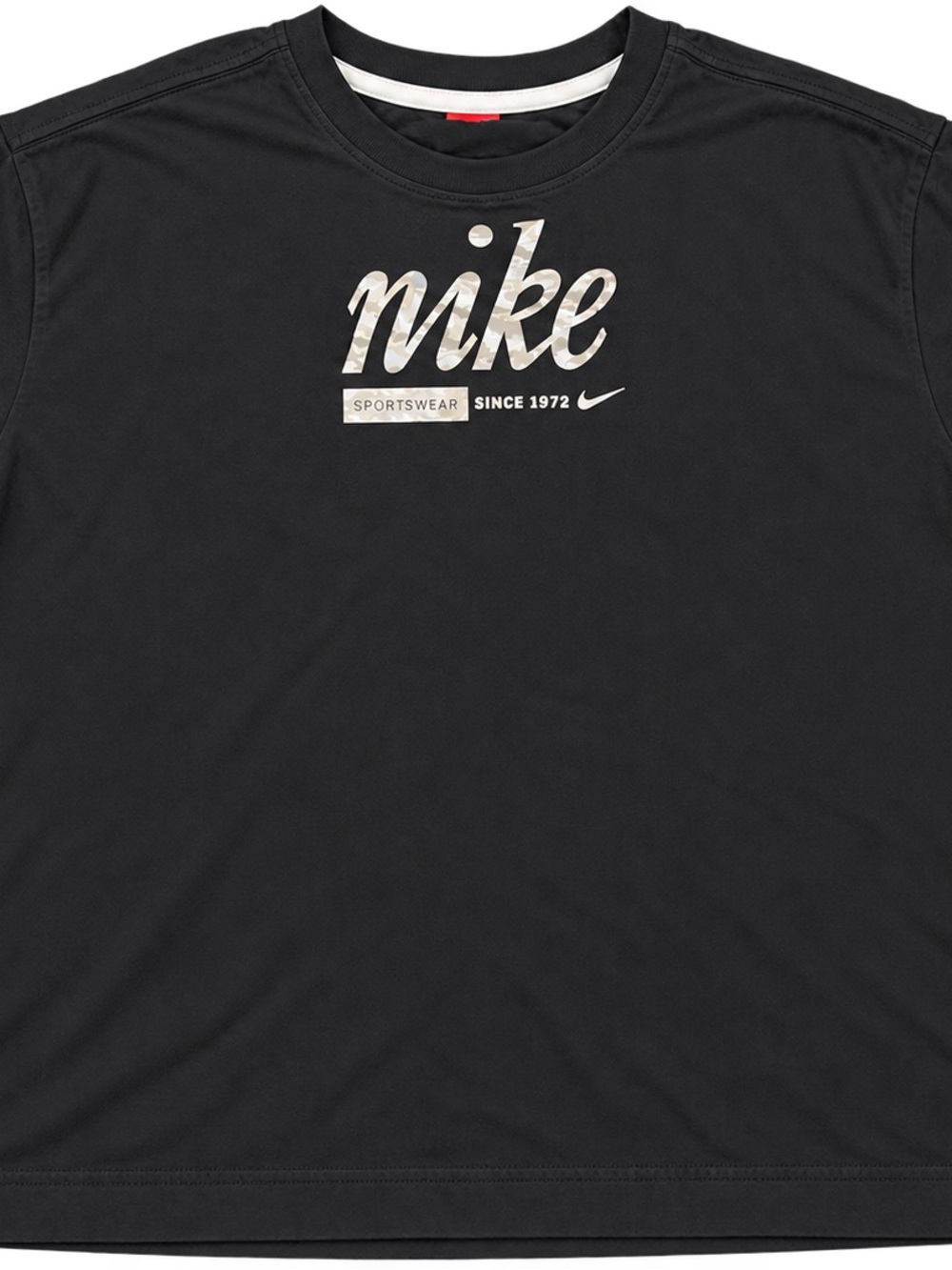 Nike Sportswear Black Holographic Logo Oversized Tee XL XXL